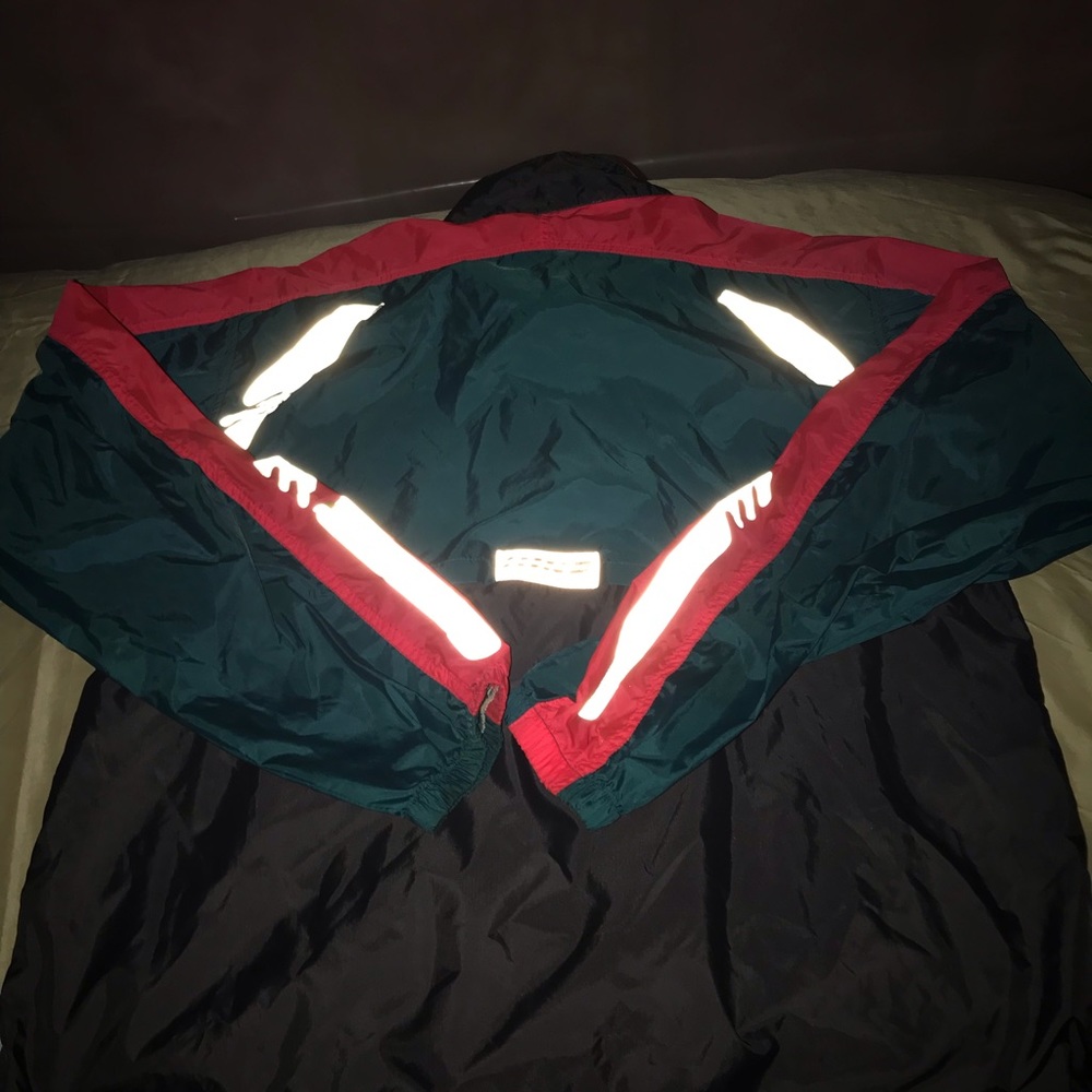 Vintage HIND windbreaker reflector jacket large